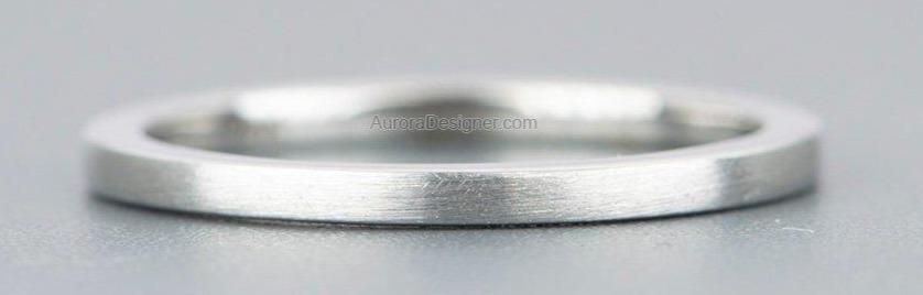 1.5mm Brushed Finish Solid 14K Gold Ring Wedding Band Stacking Rings Stackable AD1504-2