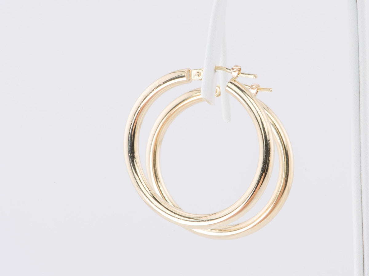 30mm Classic Gold Hoop Earrings 14K Gold R3165 Aurora Designer