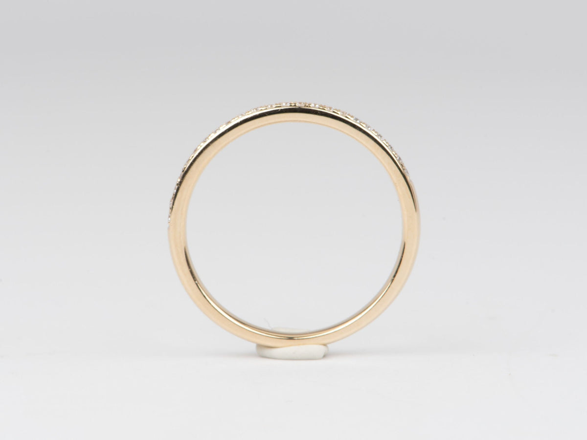 2mm Wide Wedding Band with Moissanite 14K Gold R5082 Aurora Designer