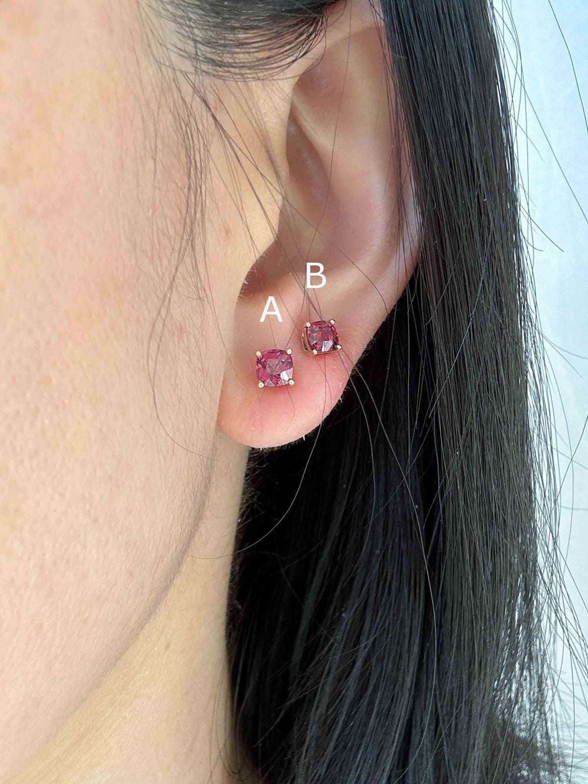 Bright Red Spinel Earrings 14K Gold R3218 Aurora Designer