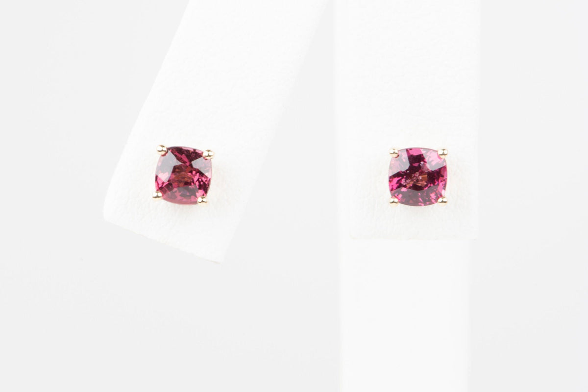 Bright Red Spinel Earrings 14K Gold R3218 Aurora Designer