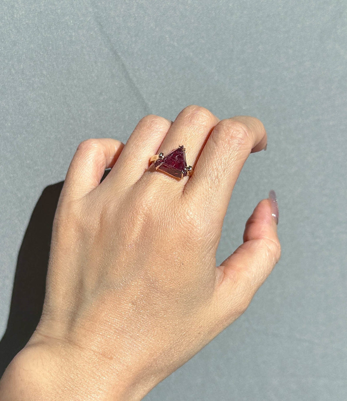 6.21ct Myanmar Red Spinel Octahedral Crystal Ring Convert to Pendant 14K Gold R6657 Aurora Designer