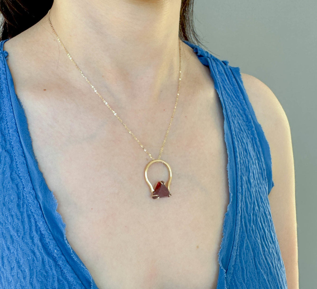 6.21ct Myanmar Red Spinel Octahedral Crystal Ring Convert to Pendant 14K Gold R6657 Aurora Designer