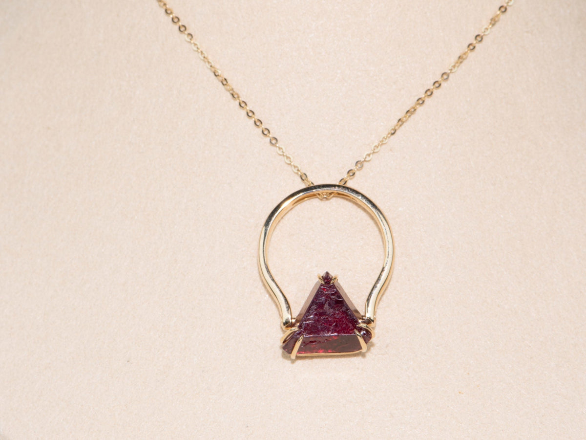 6.21ct Myanmar Red Spinel Octahedral Crystal Ring Convert to Pendant 14K Gold R6657 Aurora Designer