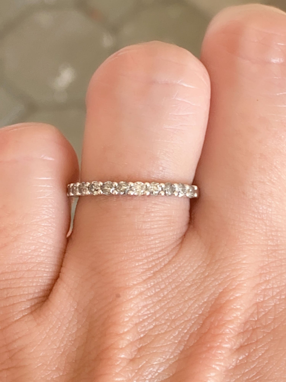 2mm Salt and Pepper Diamond Wedding Band Platinum AD1594SP Closeout