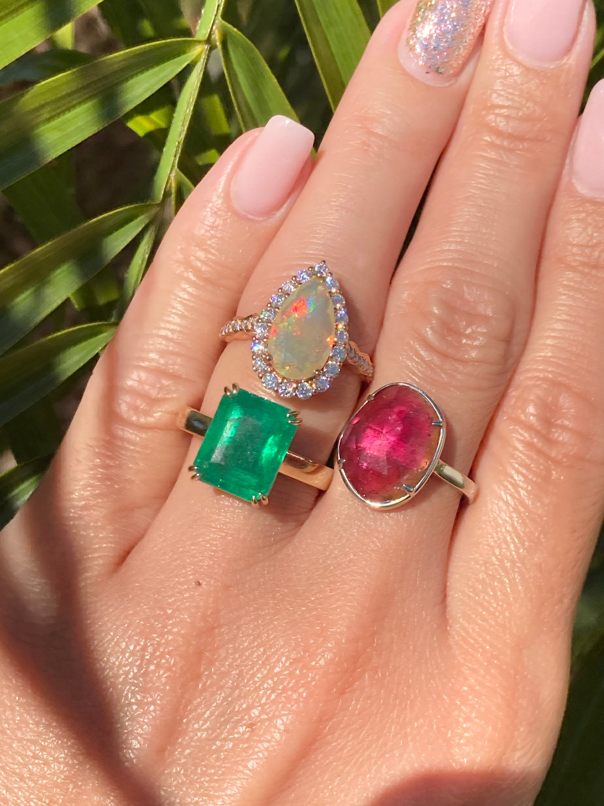 5.33ct Emerald Statement Ring 14K Gold R6348 Aurora Designer