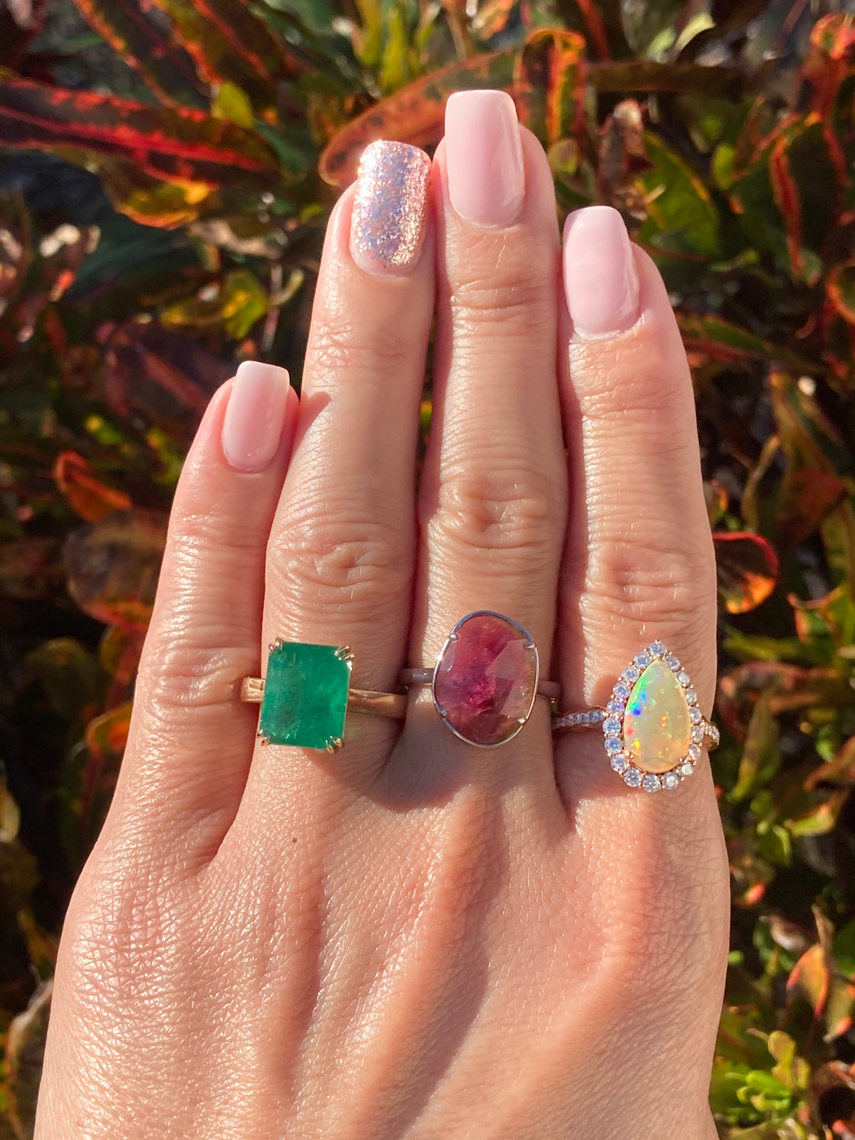 5.33ct Emerald Statement Ring 14K Gold R6348 Aurora Designer