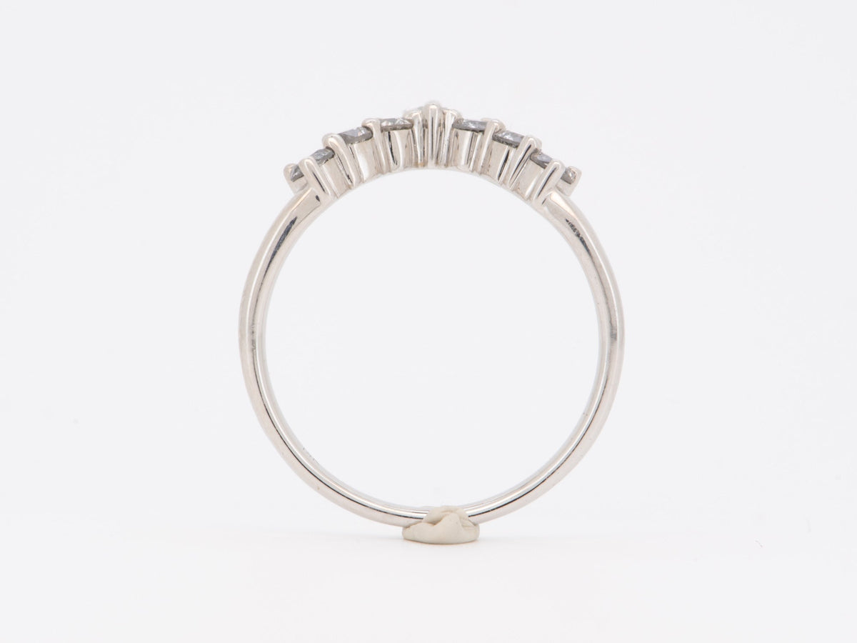 Marquise Round Salt and Pepper Diamond Wedding Band 14K Gold Unique Crown Sunburst Medium AD1925G Aurora Designer