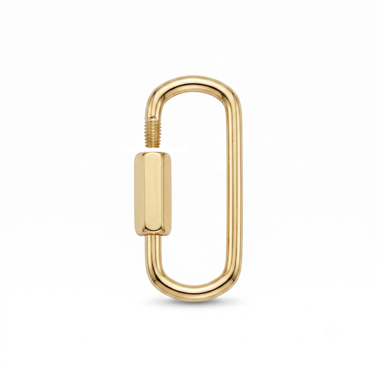 Screw Closure Carabiner Pendant Holder Enhancer Rectangle 19x9mm 14K Gold AD2185 Aurora Designer