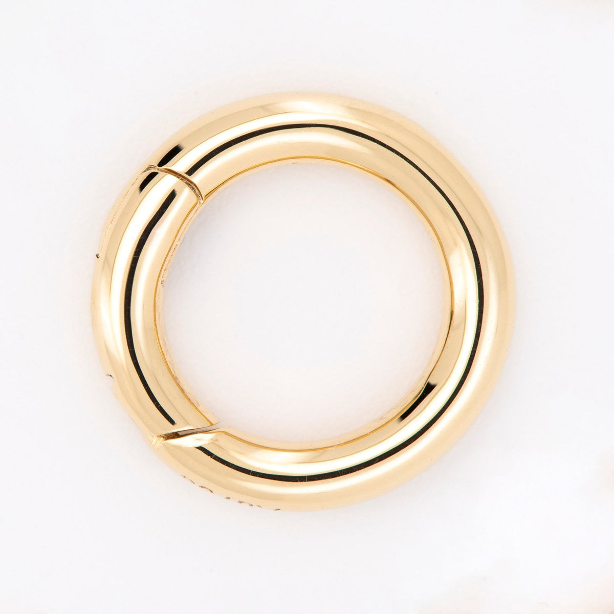 Push Gate Small Circle 9mm 14K or 18K Gold Pendant Holder Enhancer M4006S Aurora Designer