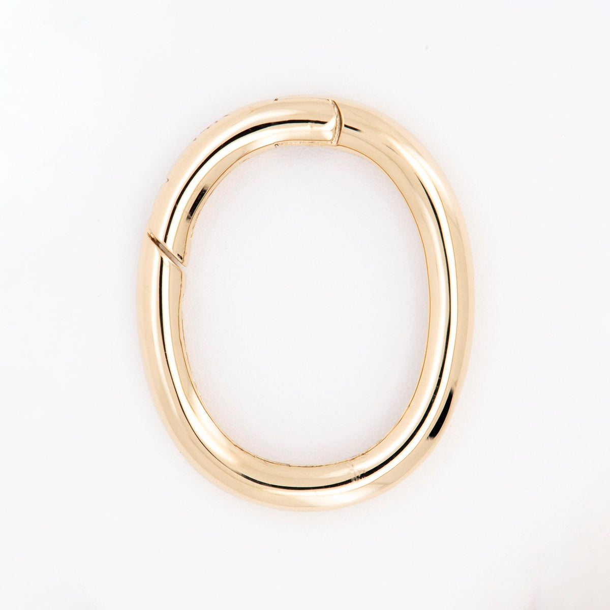 Push Gate Large Oval 16x12mm 14K or 18K Gold Pendant Holder Enhancer M4007 Aurora Designer