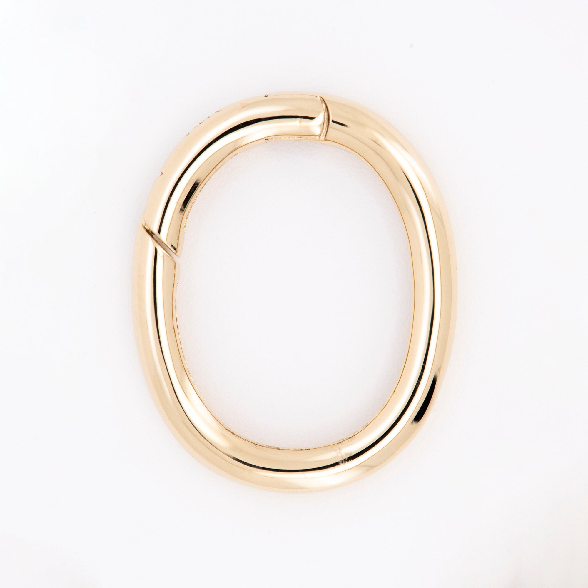 Push Gate Large Oval 16x12mm 14K or 18K Gold Pendant Holder