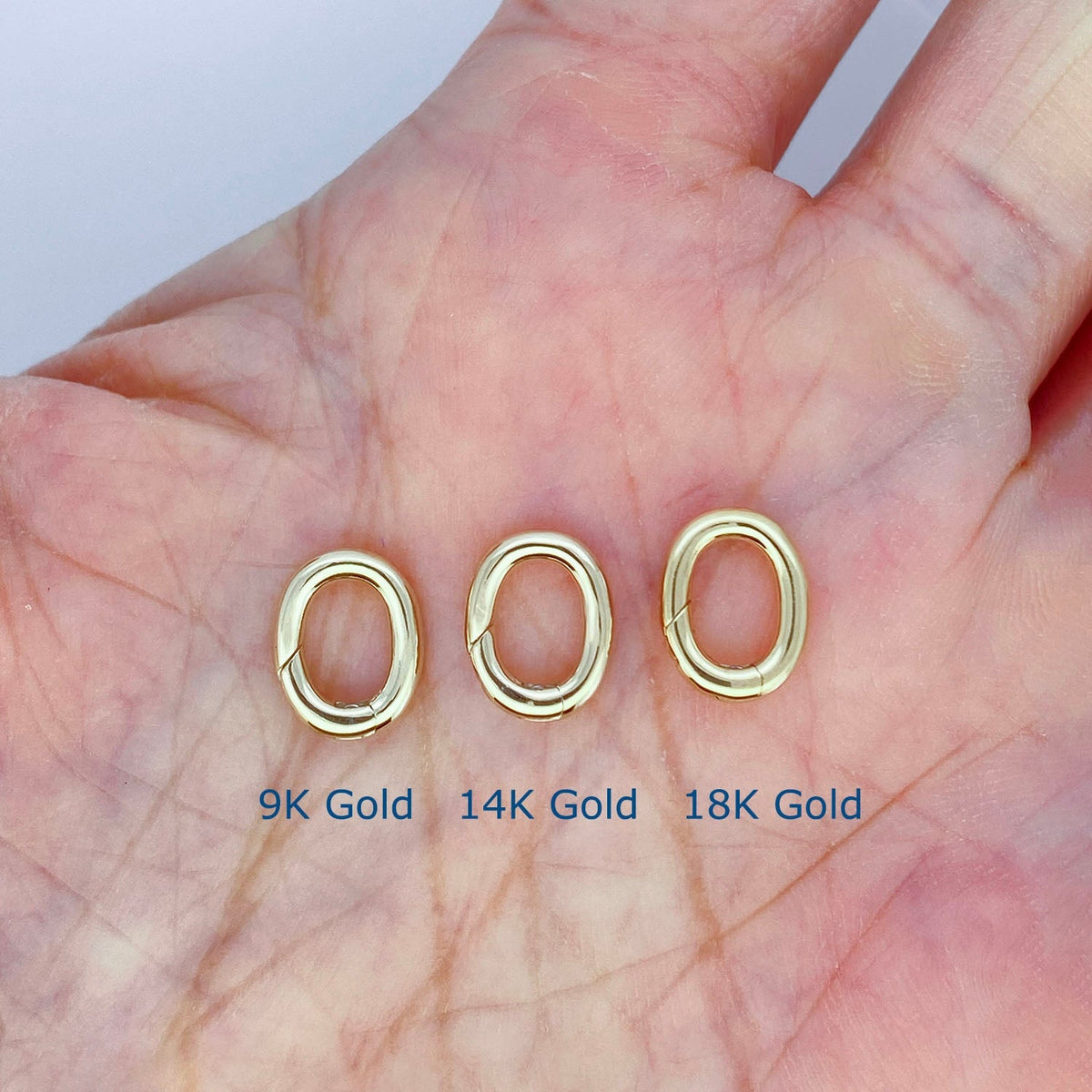 Aurora Designer - Push Gate Large Circle 13mm 14K Gold Pendant