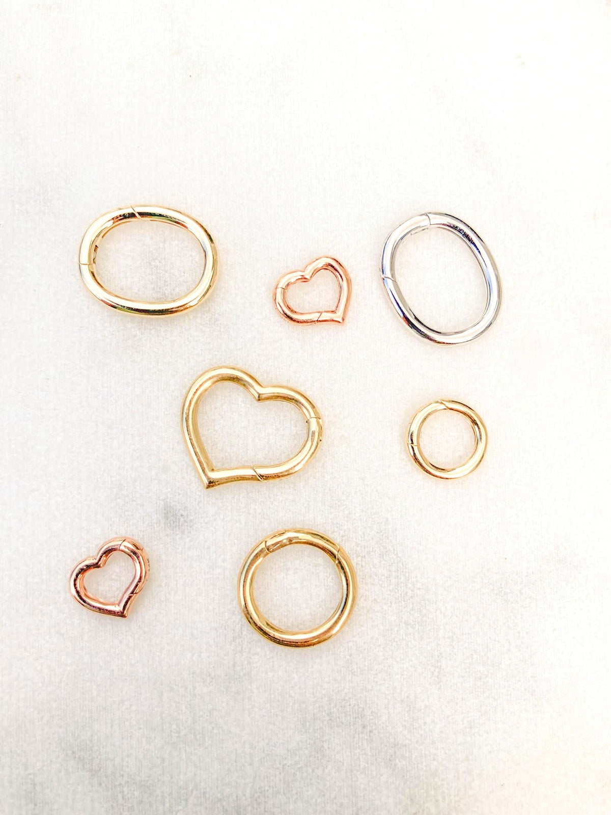 9K Gold Push Gate Charm Holder Connector Enhancer Aurora Designer