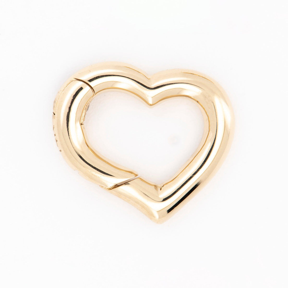Push Gate Small Heart Shape 9x8mm 14K Gold Pendant Holder Enhancer M4008S Aurora Designer