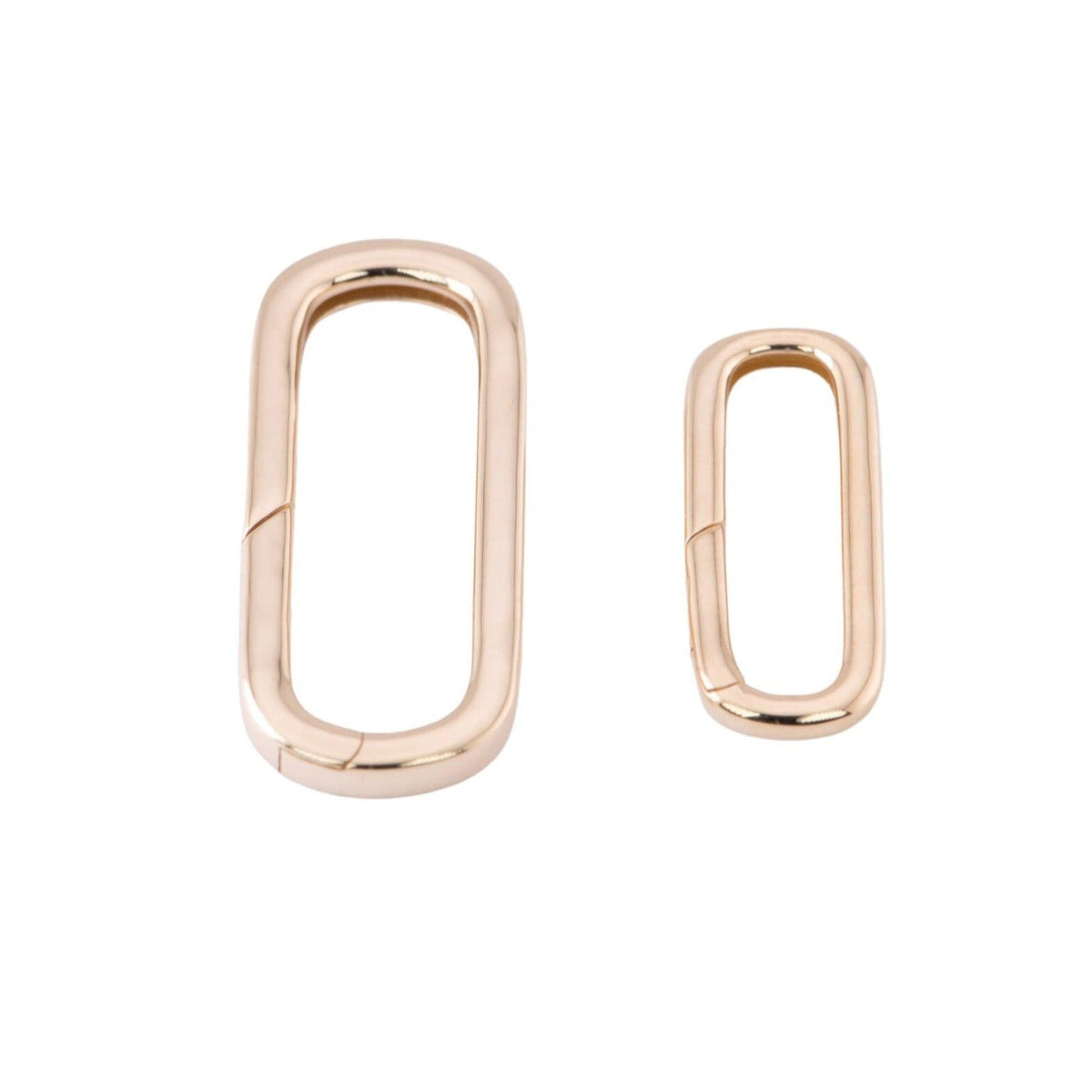 Push Gate Long Rectangle 14K Gold Pendant Holder Large and Medium M4012 Aurora Designer