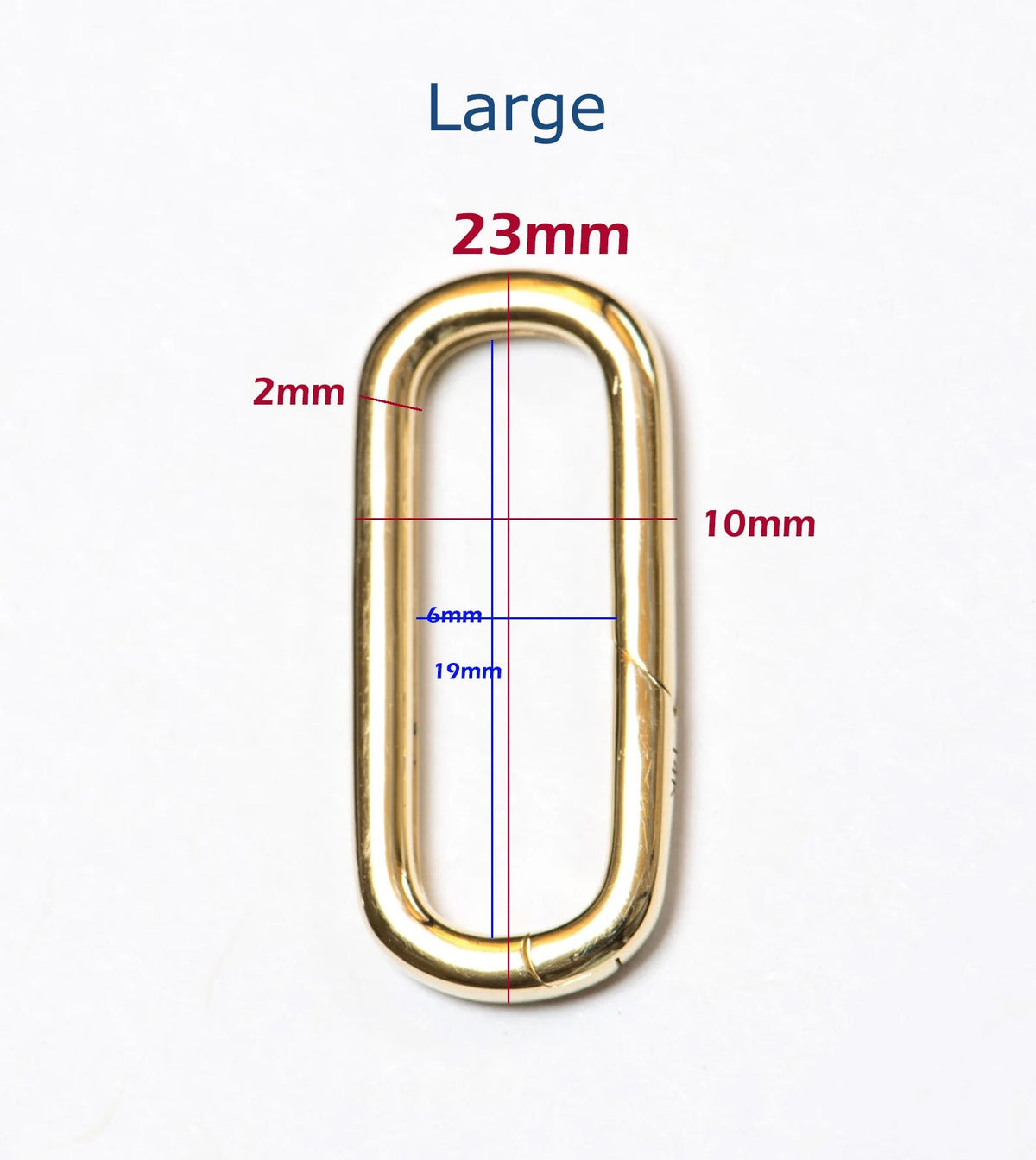 Push Gate Long Rectangle 14K Gold Pendant Holder Large and Medium M4012 Aurora Designer