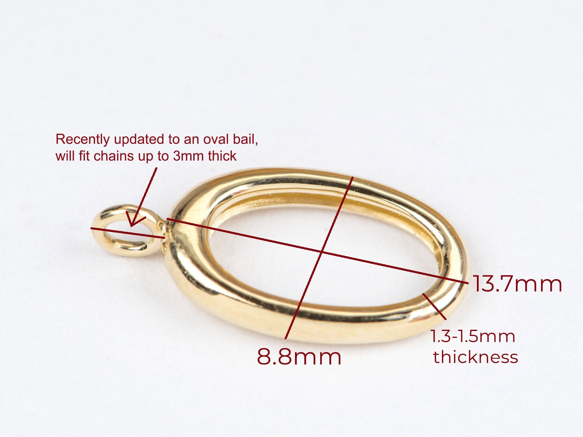 Long Oval Charm Holder