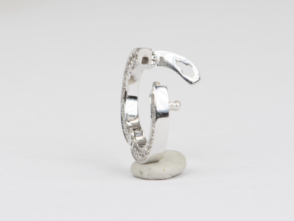 9mm Circle Charm Holder with Diamond Pave 18K Gold M4027 Aurora Designer