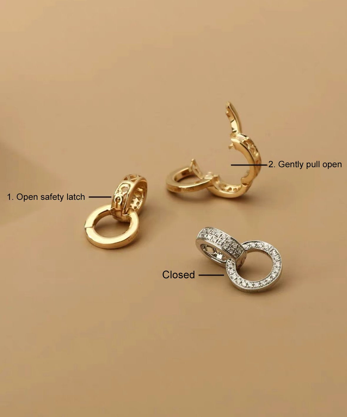 14x8mm Pendant Enhancer with Diamond Pave 18K Gold Converter Bail M4028 Aurora Designer