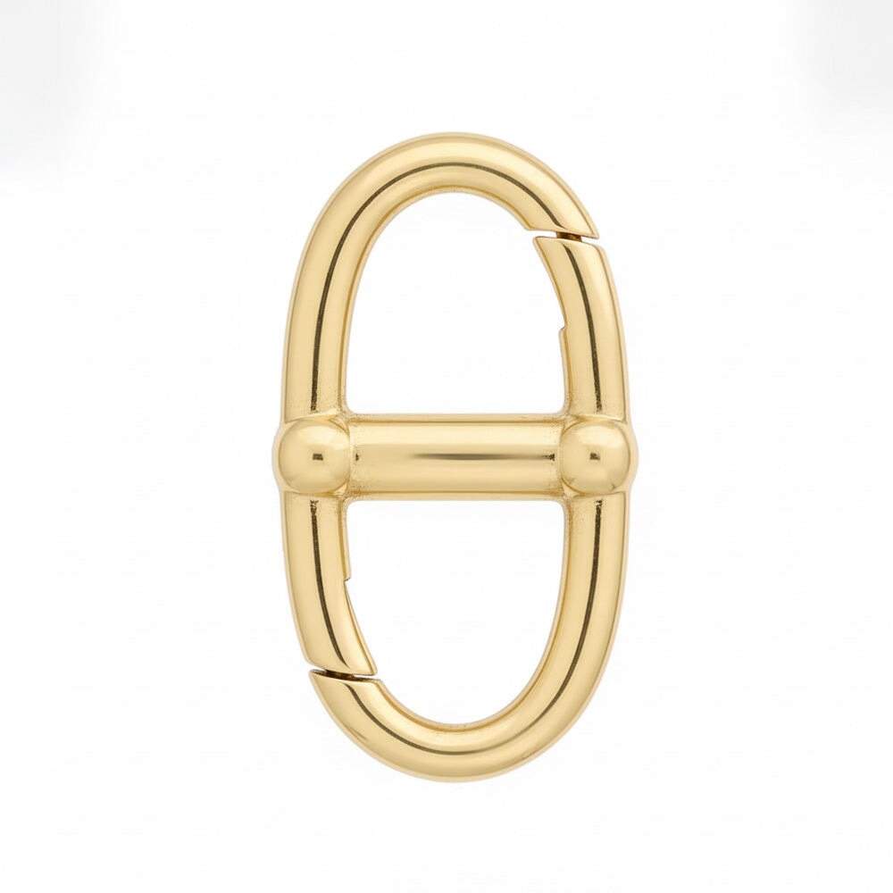 18K and 14K Gold Mariner Link Double Push Gate Opening Chain Connector M4031 Aurora Designer
