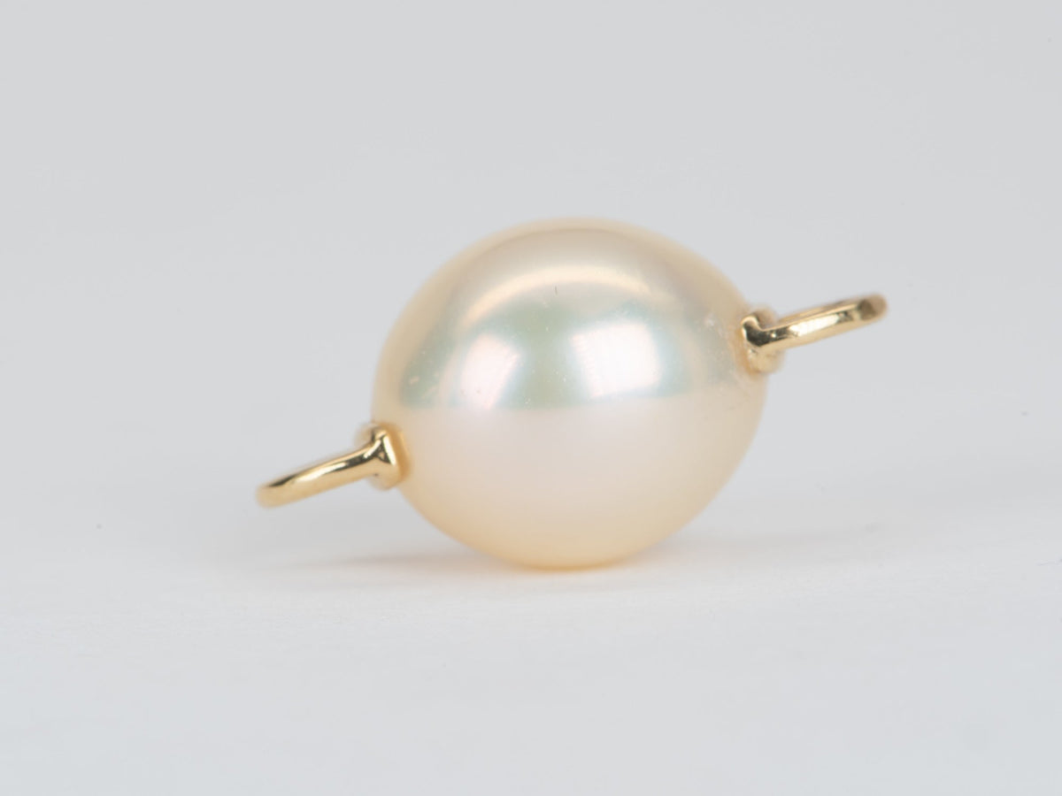 Freshwater Pearl with 18K Gold Loops Extension Connector M4038 Aurora Designer