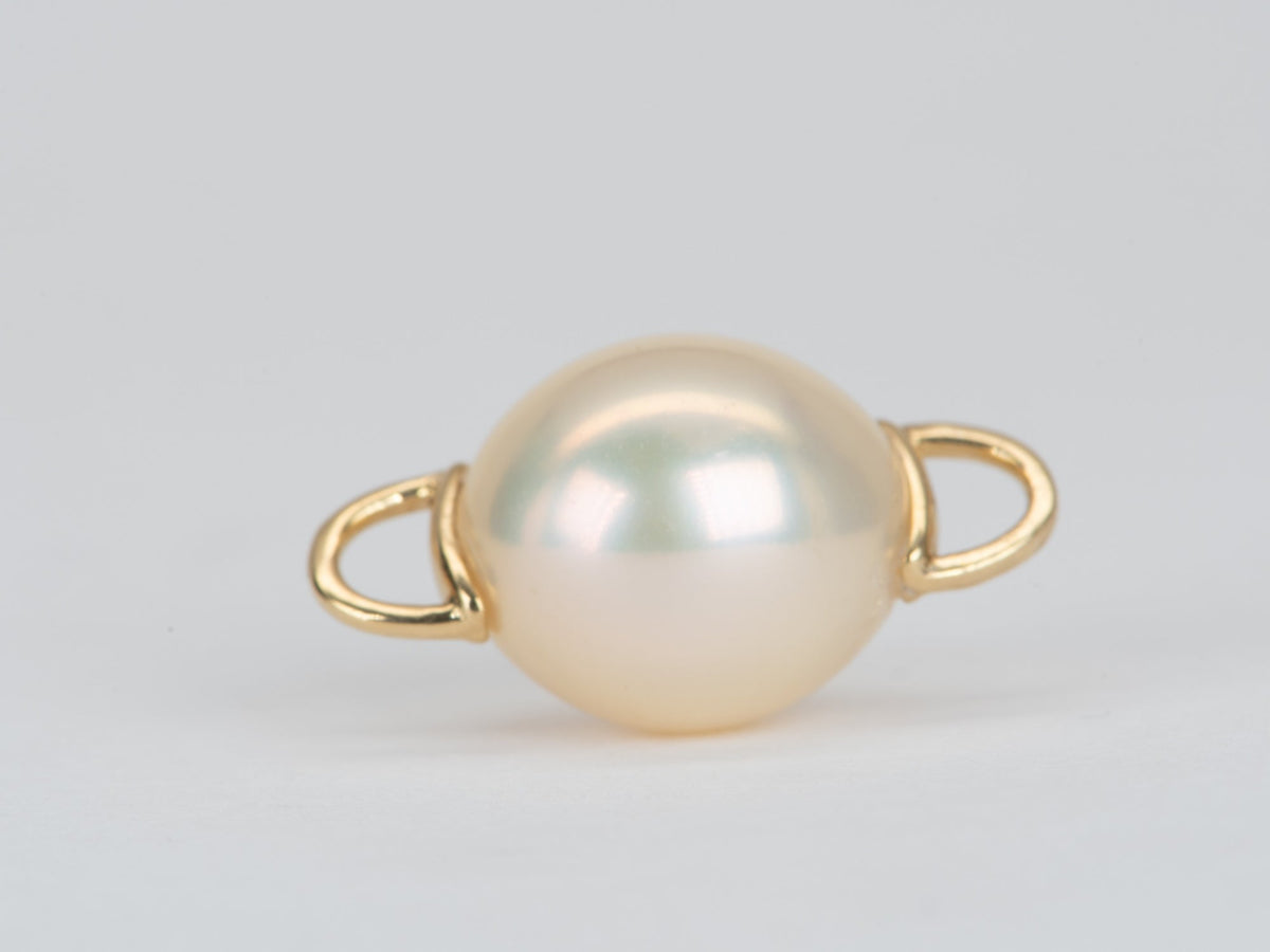 Freshwater Pearl with 18K Gold Loops Extension Connector M4038 Aurora Designer