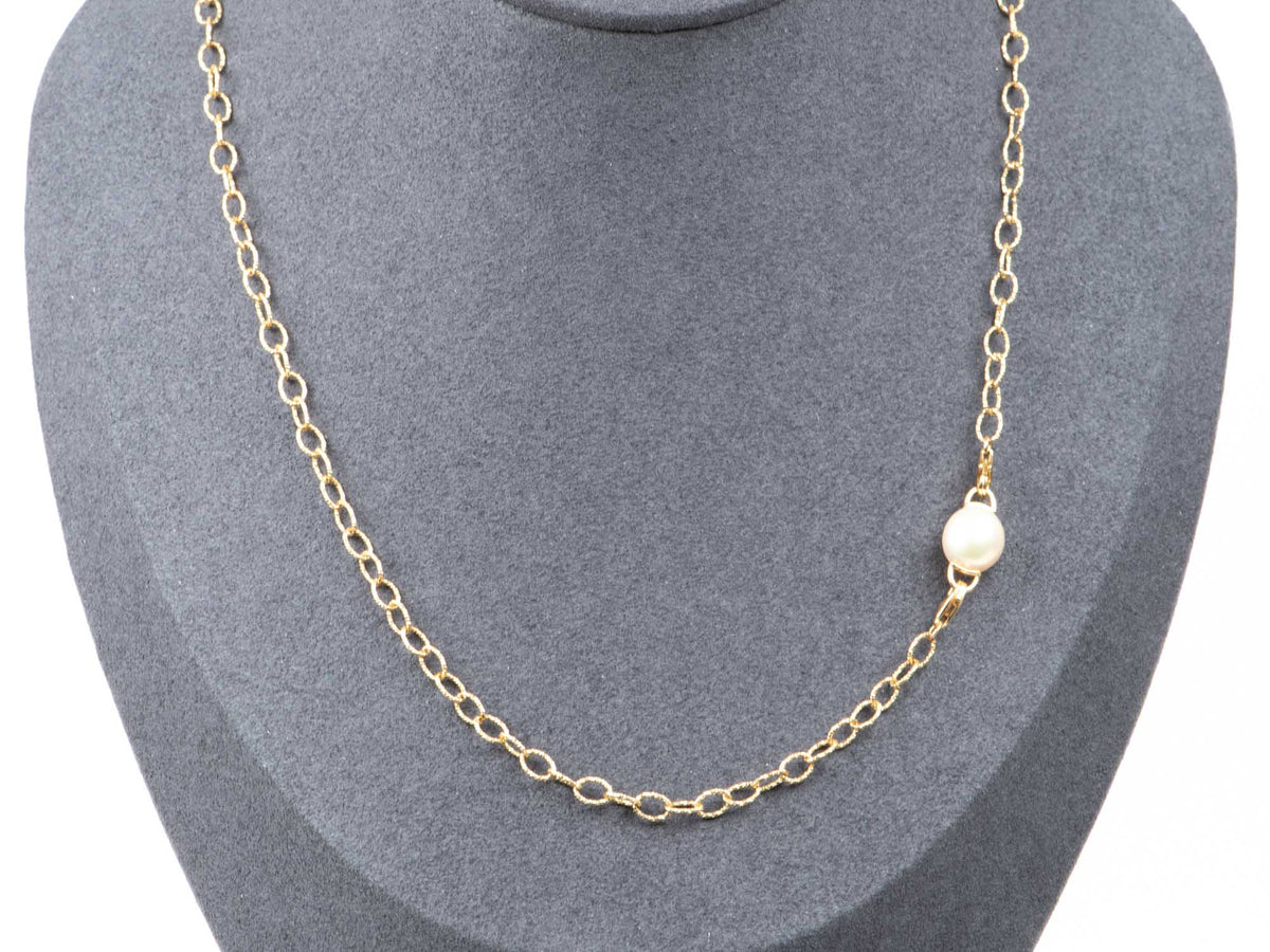 Freshwater Pearl with 18K Gold Loops Extension Connector M4038 Aurora Designer
