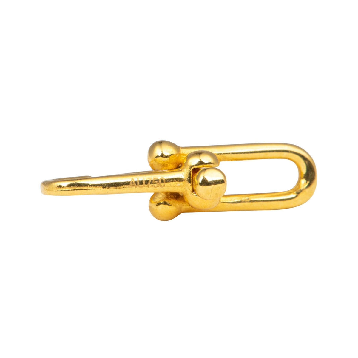 18K Gold Horseshoe Push Gate Clasp 16x7mm M4039 Aurora Designer