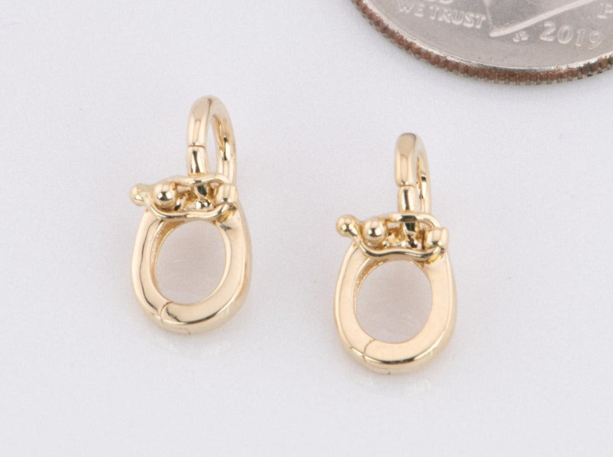 11x5.5mm Charm Enhancer Converter Clip-On Bail 14K Gold M4041 Aurora Designer
