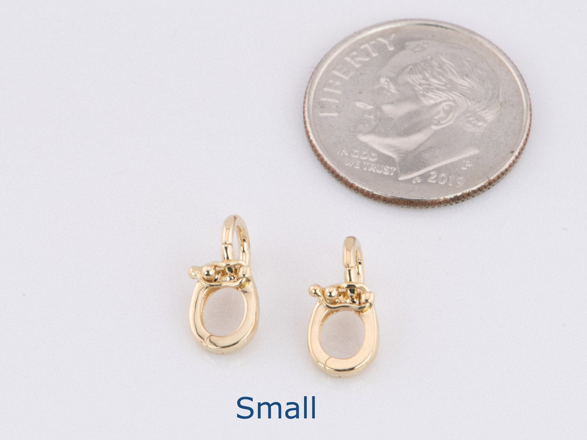 9K 14K 18K Gold Pendant Charm Enhancer Converter Bail Multiple Sizes M4041 Aurora Designer