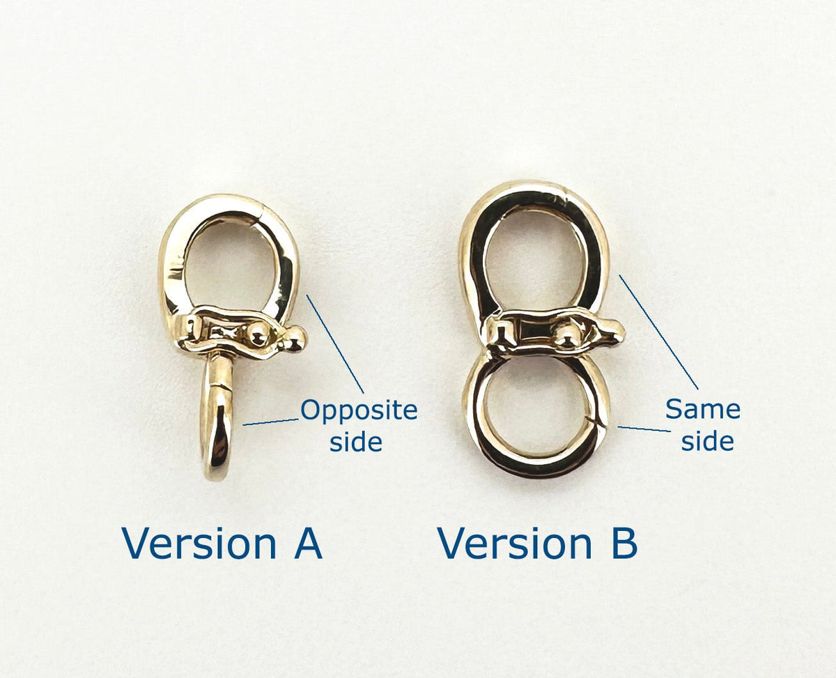 11x5.5mm Charm Enhancer Converter Clip-On Bail 14K Gold M4041 Aurora Designer