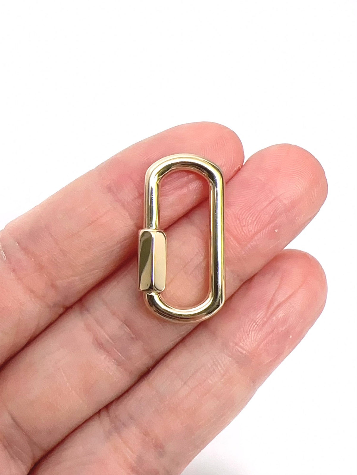 25x12mm 14K or 18K Gold Carabiner Chain Connector M4054 Aurora Designer