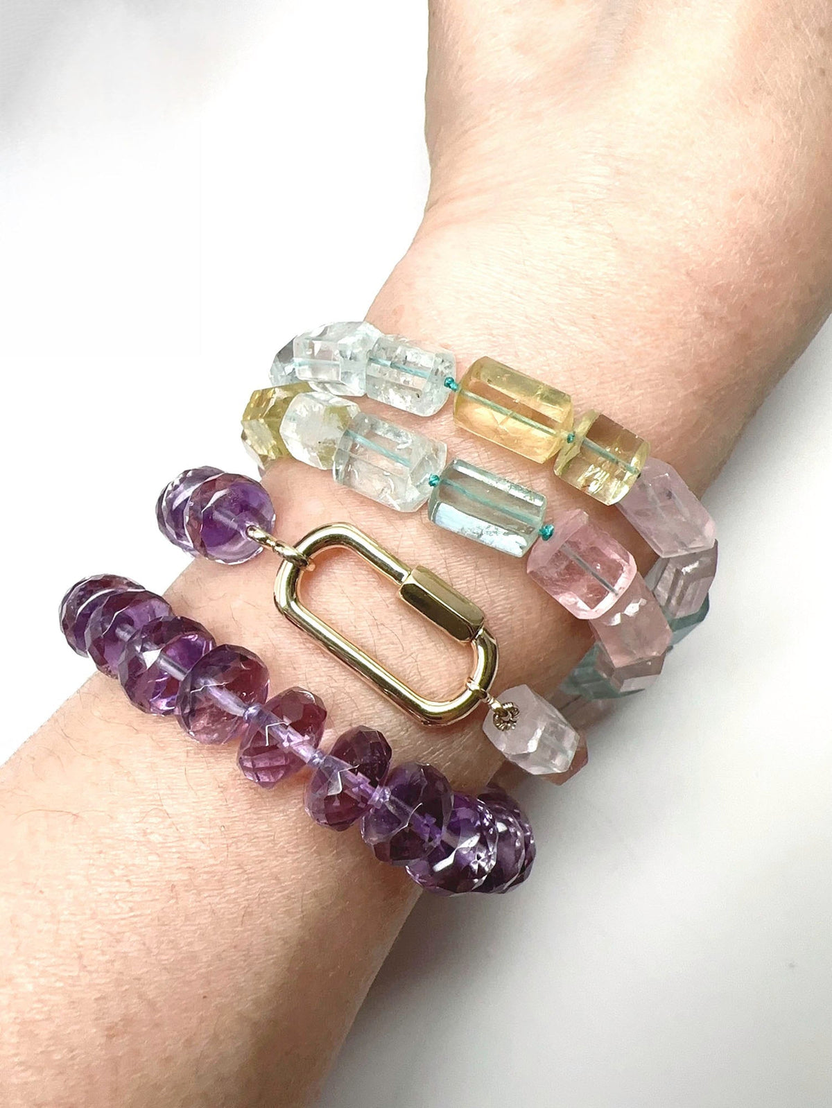 25x12mm 14K or 18K Gold Carabiner Chain Connector M4054 Aurora Designer