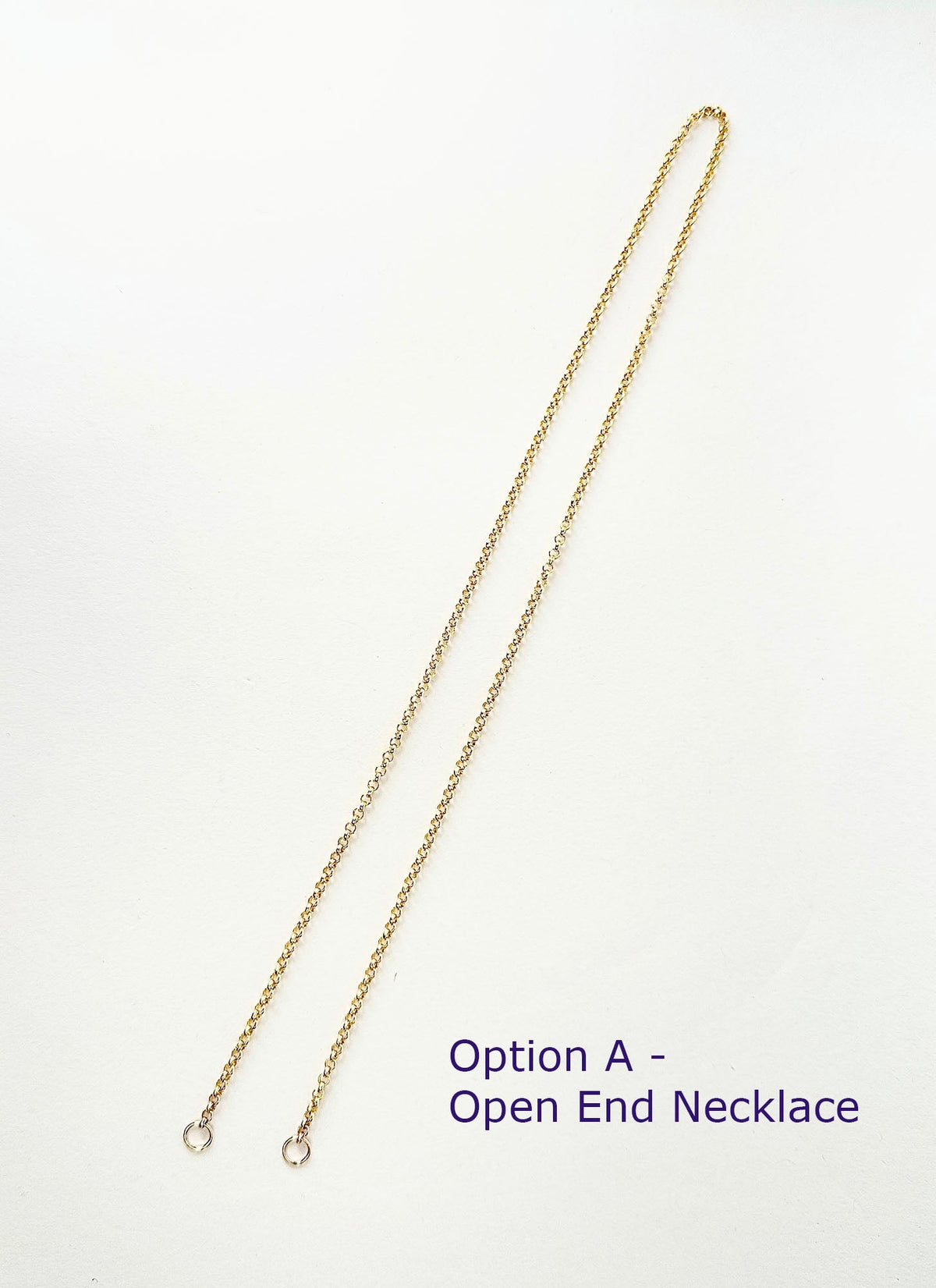 14K Gold 2.3mm Belcher Rolo Chain Link Necklace Aurora Designer