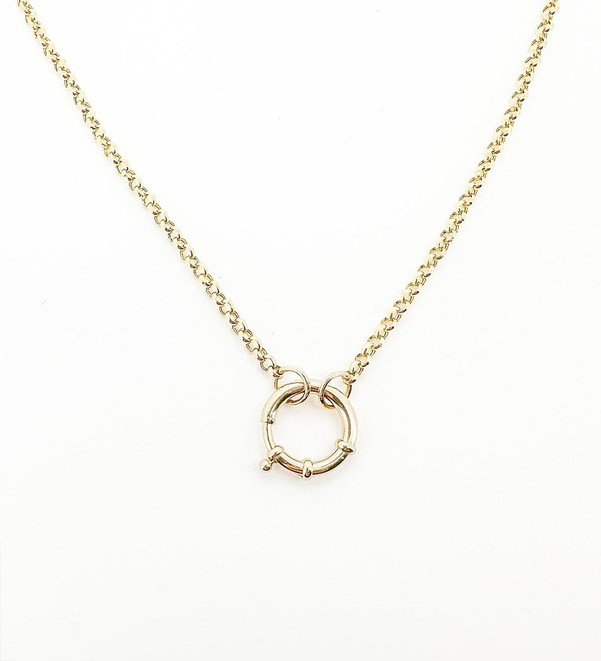 14K Gold Spring Ring Sailor Clasp 12mm 14mm AD2392 Aurora Designer