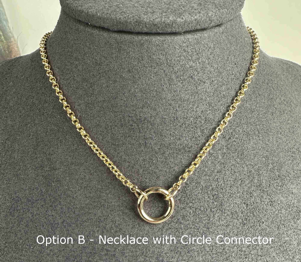 14K Gold 2.3mm Belcher Rolo Chain Link Necklace Aurora Designer