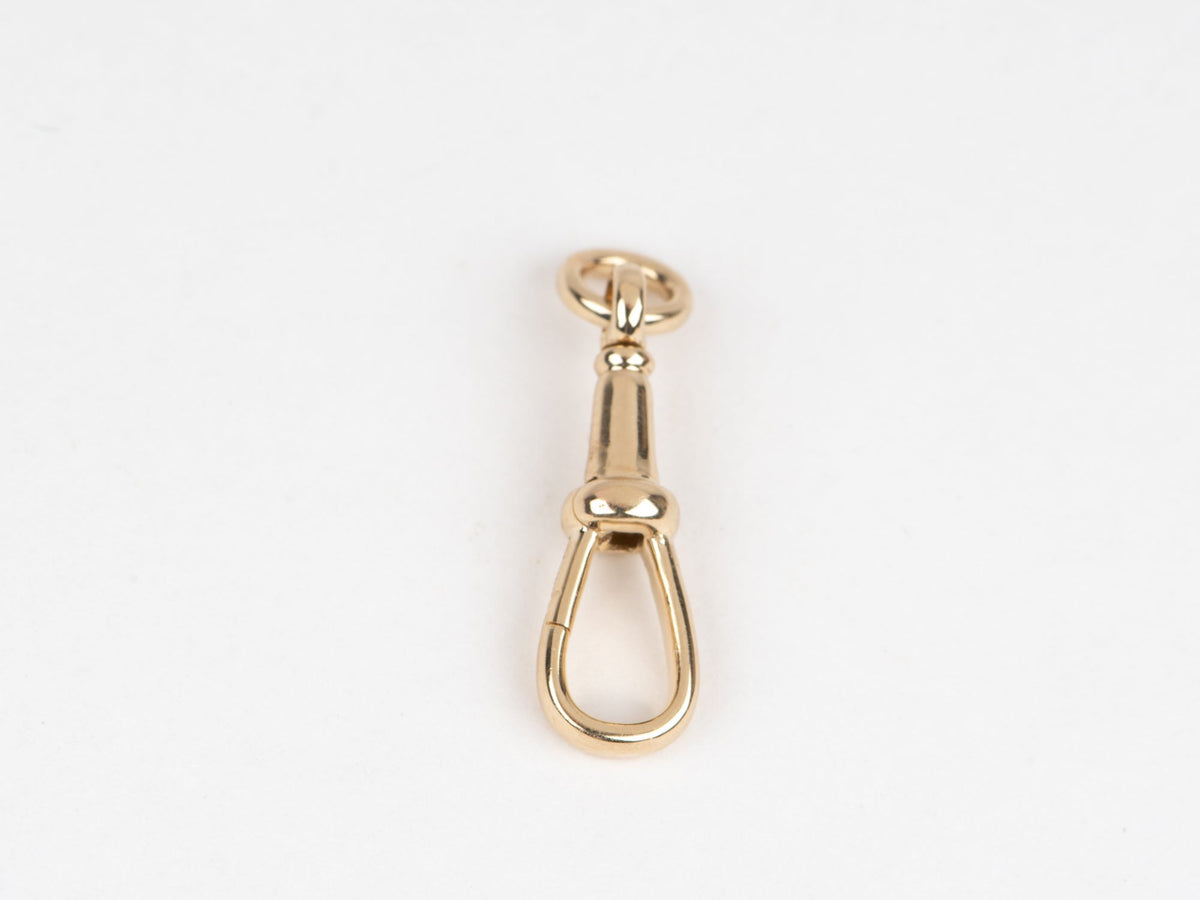 Swivel Dog Clip 25x6.5mm 14K Gold Pendant Charm Holder M4063 Aurora Designer
