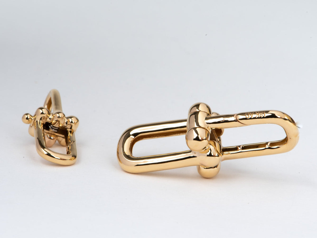 18K Gold Horseshoe Push Gate Clasp M4069 Aurora Designer