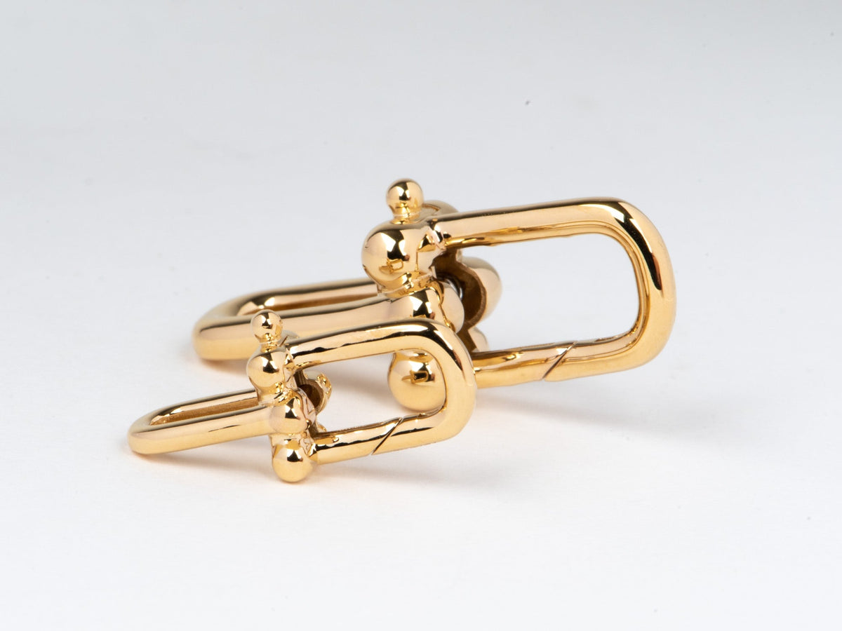 18K Gold Horseshoe Push Gate Clasp M4069 Aurora Designer
