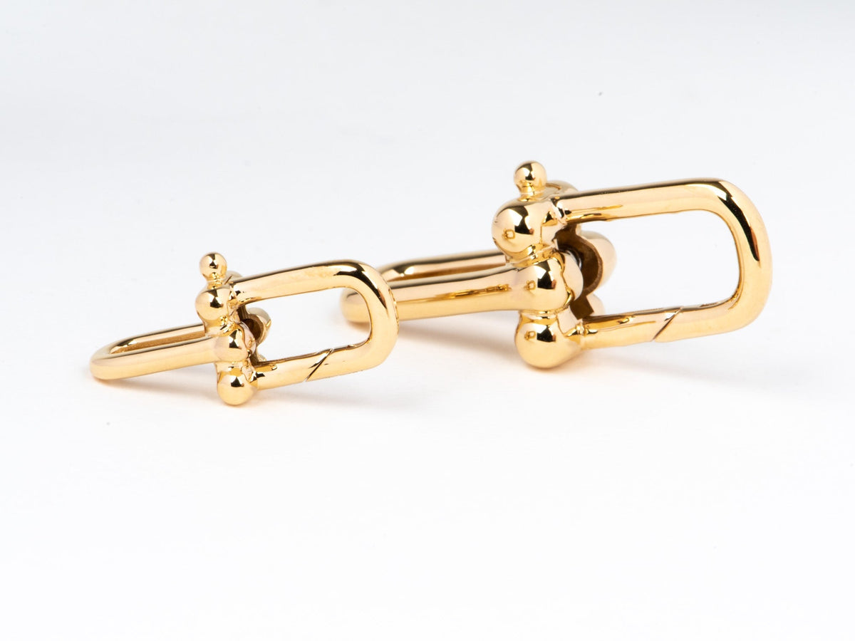 18K Gold Horseshoe Push Gate Clasp M4069 Aurora Designer