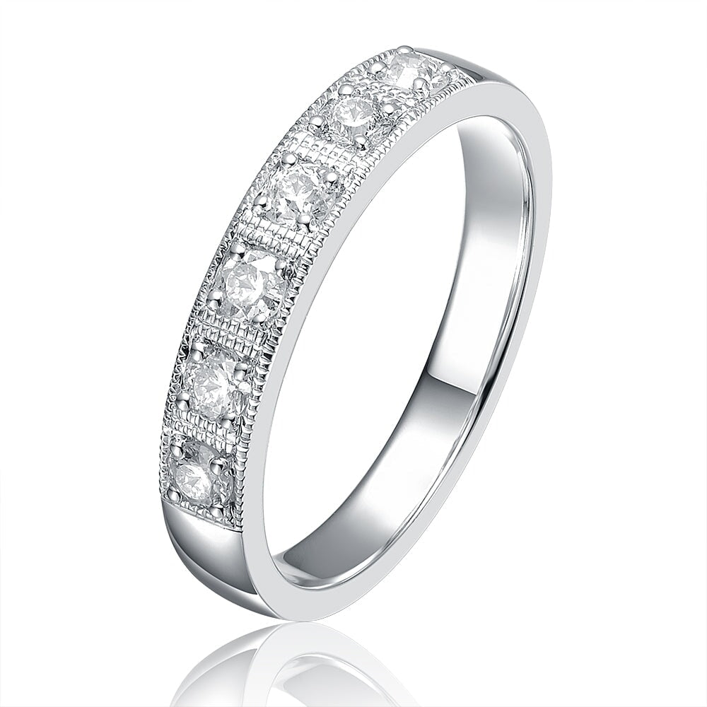 3.5mm Wide Vintage-Inspired 14K Gold Wedding Band with Old Mine Cut Diamond OOAK Alternative Bride Unique Ring Bridal Jewelry M5037 Aurora Designer