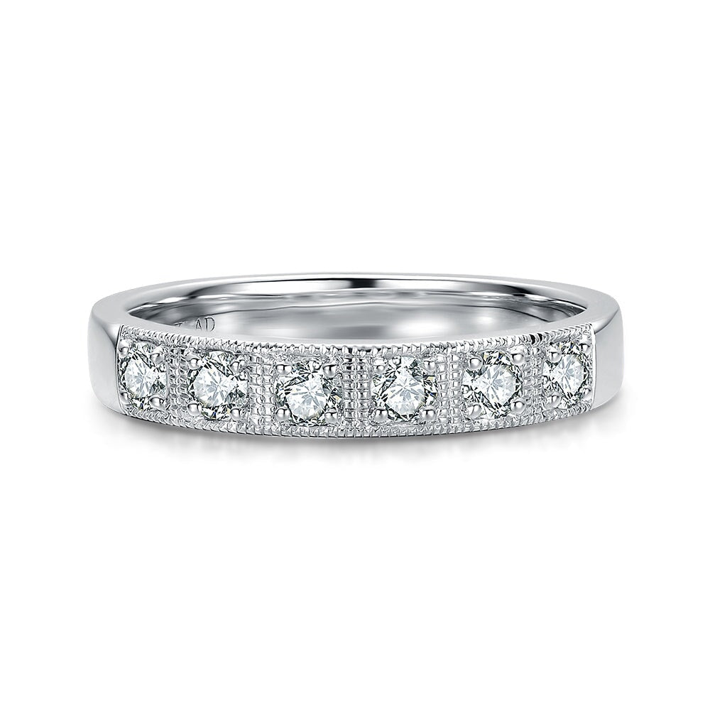 3.5mm Wide Vintage-Inspired 14K Gold Wedding Band with Old Mine Cut Diamond OOAK Alternative Bride Unique Ring Bridal Jewelry M5037 Aurora Designer