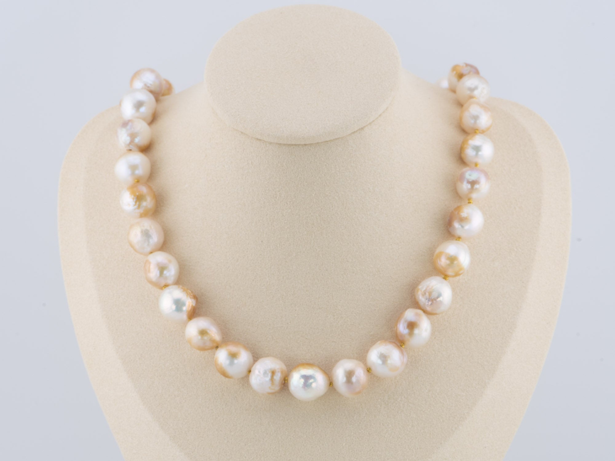 TFC Floral Gold Plated Pearl Necklace