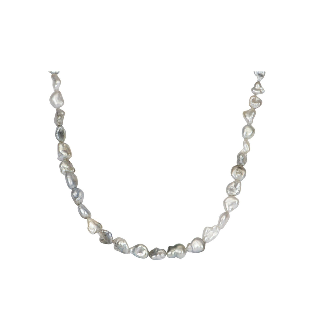 South Sea Tahitian Keshi Pearl Necklace with 14K Gold Spring Ring Clasp P1055 Aurora Designer
