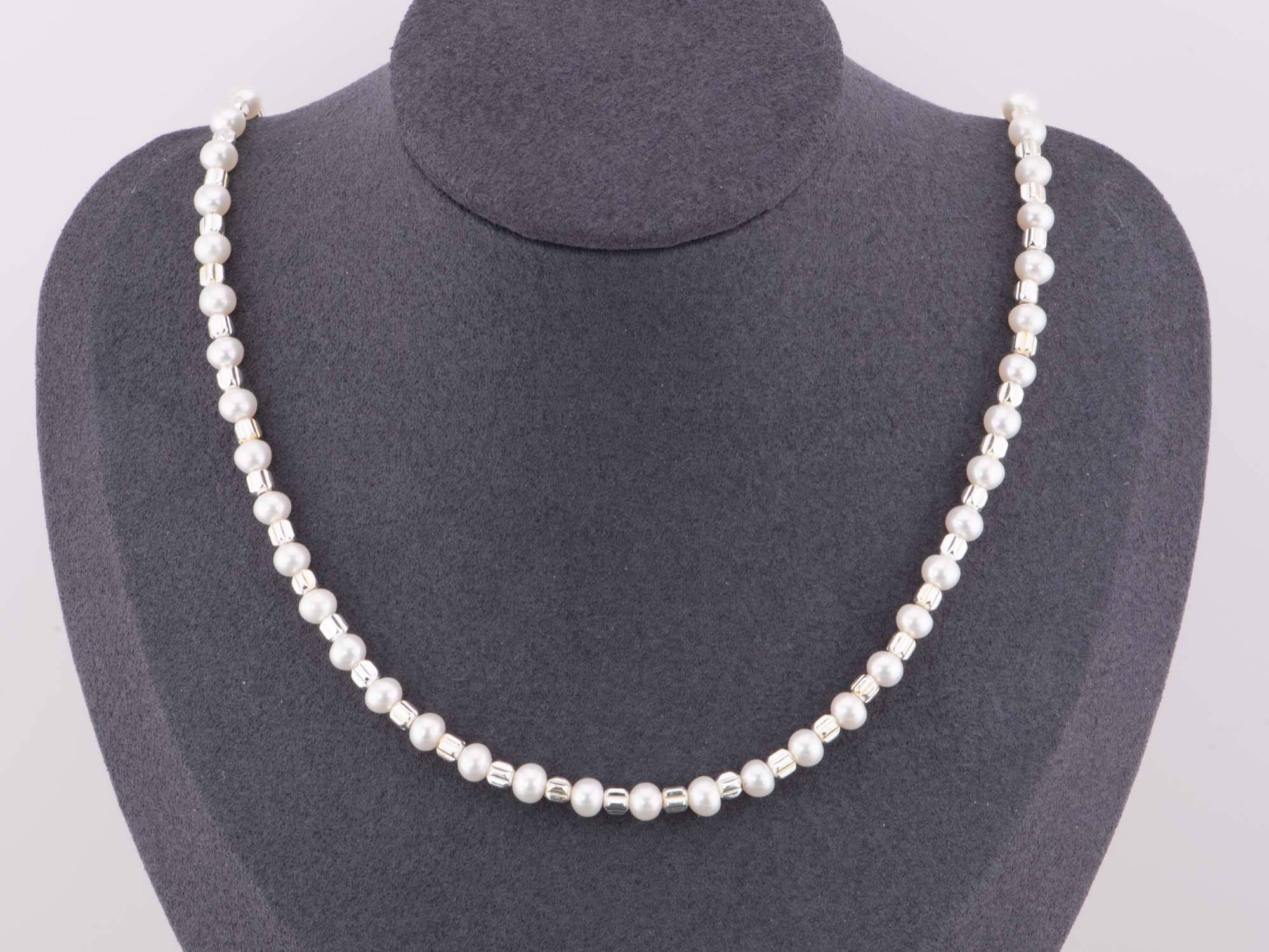 Tiny Pearl and Gold Bead Necklace – STONE AND STRAND