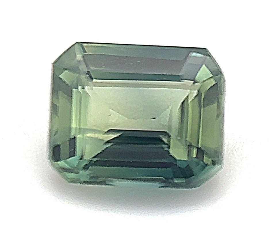 1.08ct Rectangle Shape Green Gold Sapphire, 5.8*4.7*3.3mm PS13 Aurora Designer