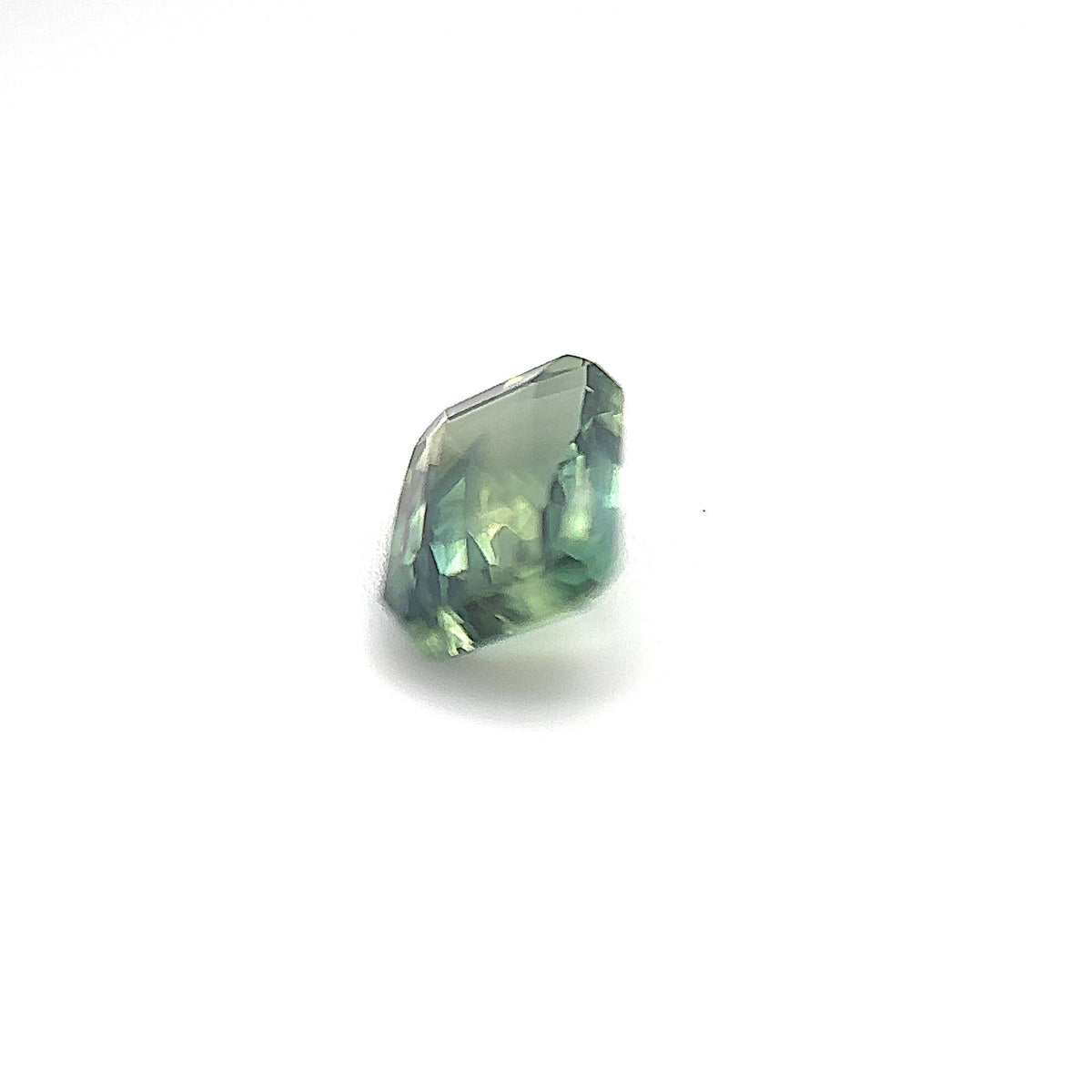 1.08ct Rectangle Shape Green Gold Sapphire, 5.8*4.7*3.3mm PS13 Aurora Designer