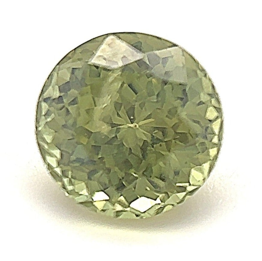 1.21ct Round Shape Green Montana Sapphire, 5.9*4.3mm PS176 Aurora Designer