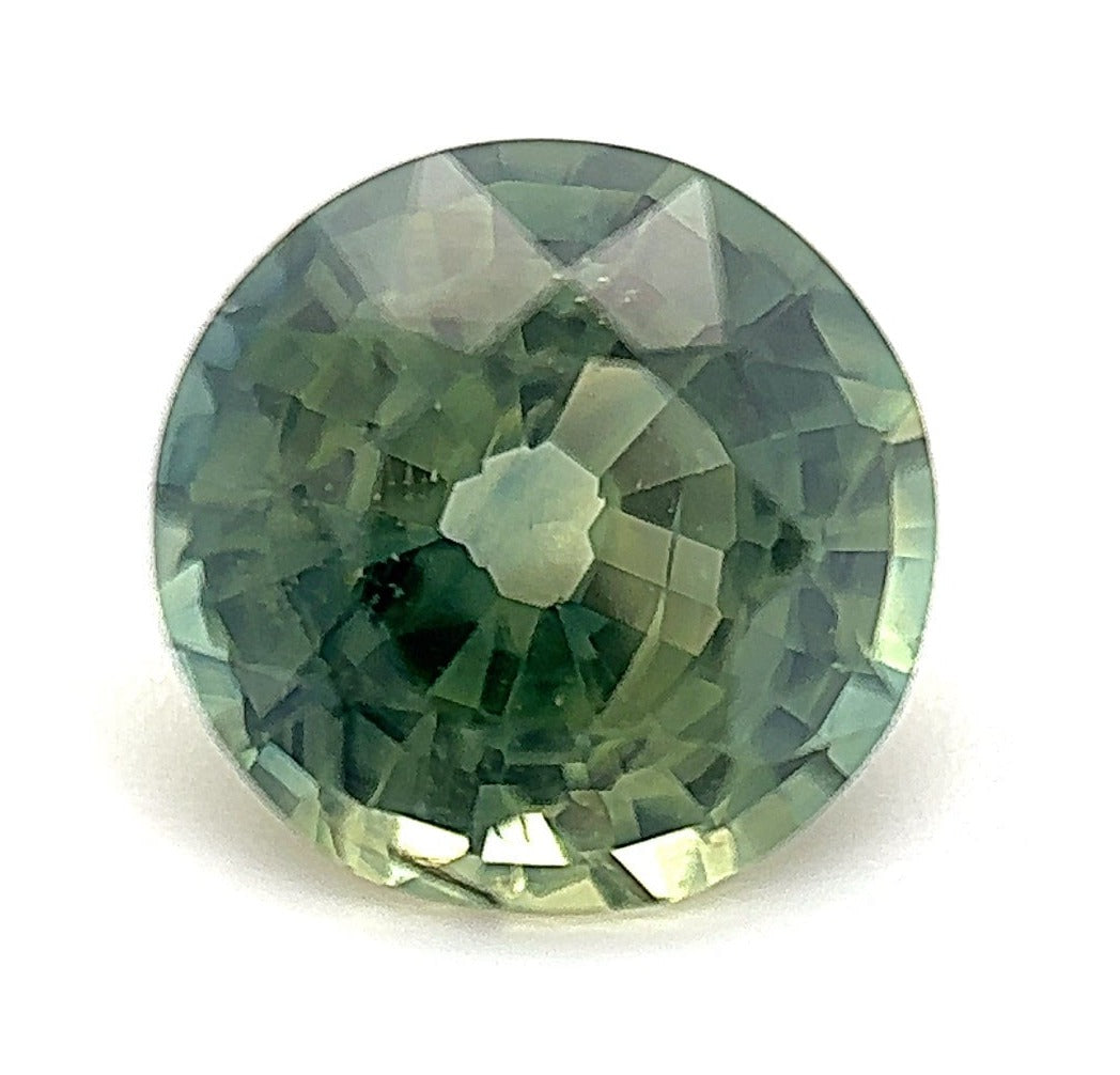 1.47ct Round Shape Green Blue Sapphire, 6.7*4.2mm PS275 Aurora Designer